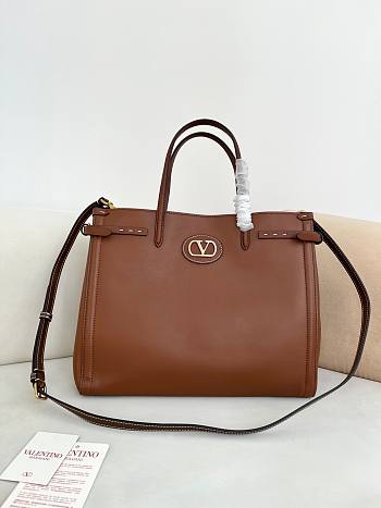 Valentino Garavani Antibes Medium Shopping Bag Brown 35x29x18cm
