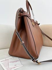 Valentino Garavani Antibes Medium Shopping Bag Brown 35x29x18cm - 5