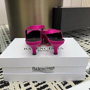 Balenciaga Knife Slingback Kitten Heels Rose Fuchsia 4cm - 5