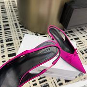 Balenciaga Knife Slingback Kitten Heels Rose Fuchsia 4cm - 4