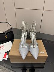 Christian Louboutin Astrid 85 Crystal Silver Heel - 4