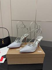 Christian Louboutin Astrid 85 Crystal Silver Heel - 3
