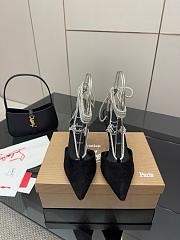 Christian Louboutin Astrid 85 Crystal Black Velvet Heeled - 3