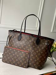 Louis Vuitton LV Neverfull MM Monogram Black Strap 32x27x14cm - 1