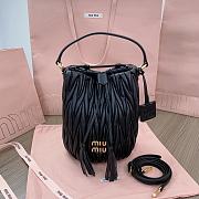 Miu Miu Medium Bucket Bag Black 20x18x14cm - 1