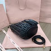 Miu Miu Medium Bucket Bag Black 20x18x14cm - 3