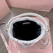 Miu Miu Medium Bucket Bag White 20x18x14cm - 6