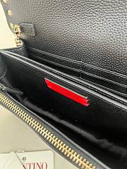 Valentino Garavani Rockstud Wallet On Chain Black 21x6x11cm - 3
