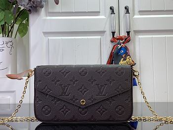 Louis Vuitton LV Félicie Pochette Chocolate Brown 21x12x3cm