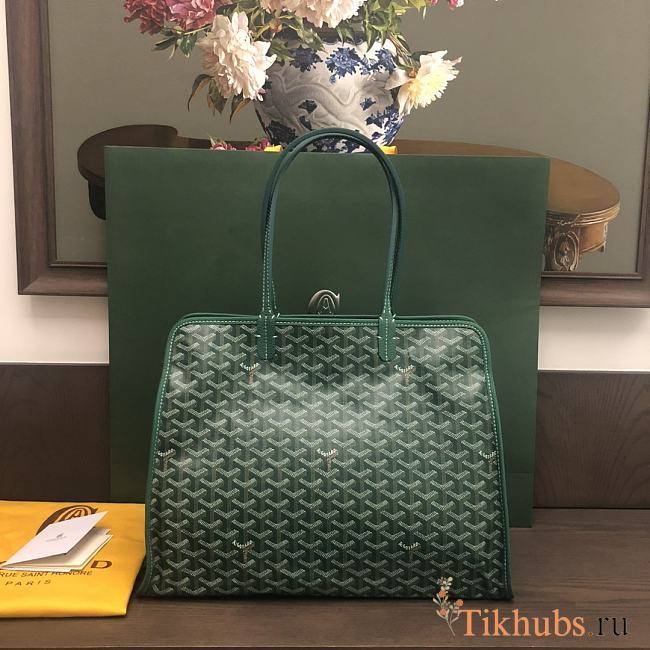 Goyard Goyardine Green Sac Hardy PM Bag 41x30x18cm - 1