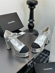 Chanel Mary Janes Silver Heel 12.5cm - 3