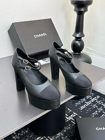 Chanel Mary Janes Black Heel 12.5cm