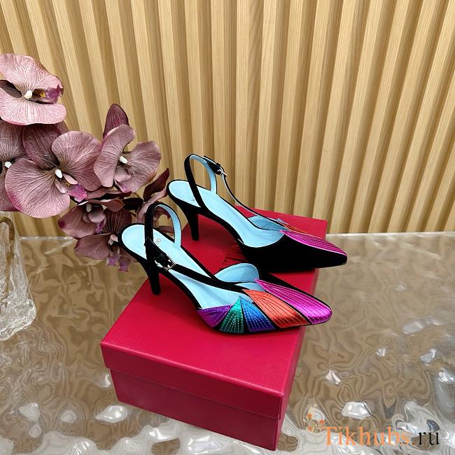 Valentino Foliefoliage Suede Slingback Pump 90mm - 1