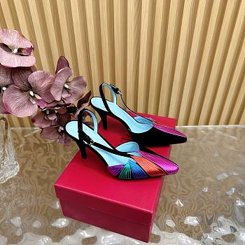 Valentino Foliefoliage Suede Slingback Pump 90mm