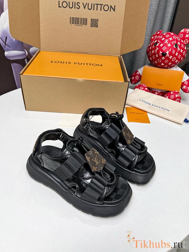 Louis Vuitton LV Black Sandal - 1