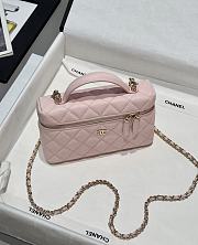 Chanel Top Handle Vanity Case Pink Caviar 17x19.5x5.5cm - 5