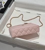 Chanel Top Handle Vanity Case Pink Caviar 17x19.5x5.5cm - 3