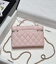 Chanel Top Handle Vanity Case Pink Caviar 17x19.5x5.5cm - 2