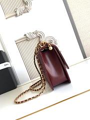 Chanel Small 24C Flap Bag Red Wine Lambskin 22x14.5x8cm - 6