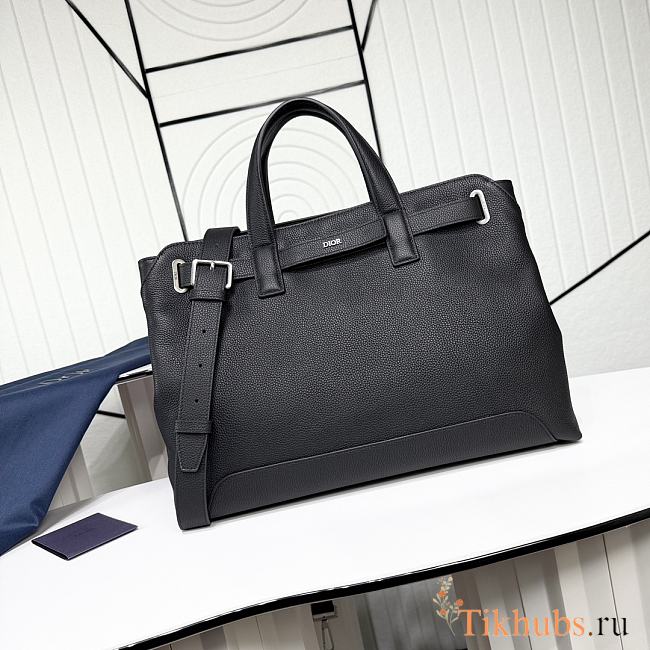 Dior Medium Normandie Tote Bag Black Icons Calfskin 42x27.5x17cm - 1