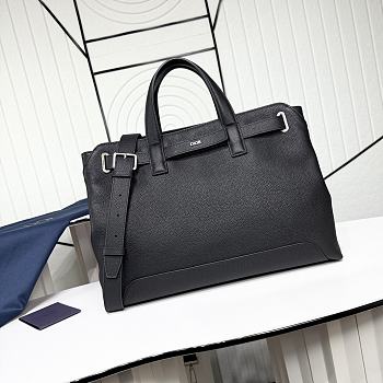Dior Medium Normandie Tote Bag Black Icons Calfskin 42x27.5x17cm