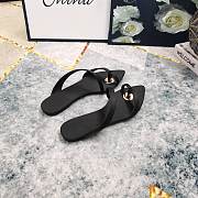 YSL Tanger Satin Sandals Black - 2