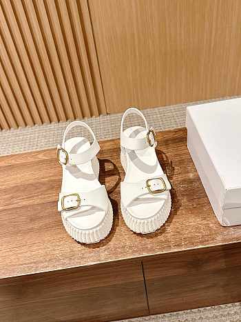 Chloe Nama Wedge Sandal White