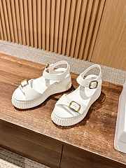 Chloe Nama Wedge Sandal White - 2