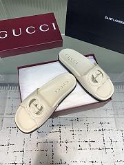 Gucci White Slides - 5