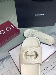 Gucci White Slides - 4