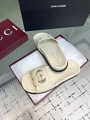 Gucci White Slides - 2