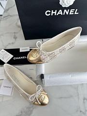 Chanel Ballet Flats Multiple Beige Tweed - 5