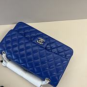 Chanel Medium Flap Bag Electric Blue Silver Lambskin 25cm - 2