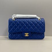 Chanel Medium Flap Bag Electric Blue Gold Lambskin 25cm - 1