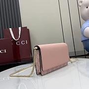 Gucci GG Emblem Wallet On Chain Pink 20x13x4cm - 6