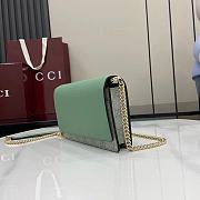 Gucci GG Emblem Wallet On Chain Green 20x13x4cm - 6