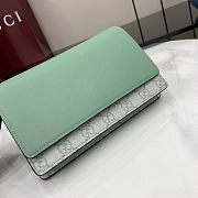 Gucci GG Emblem Wallet On Chain Green 20x13x4cm - 3