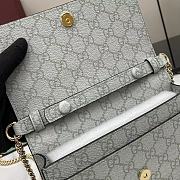Gucci GG Emblem Wallet On Chain Green 20x13x4cm - 2