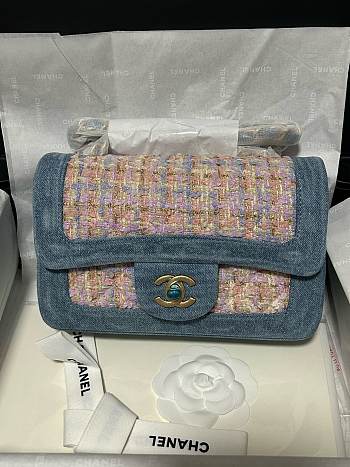 Chanel Mini Flap Bag Denim Tweed 20cm