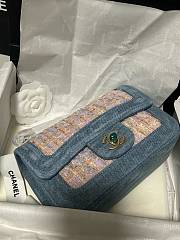 Chanel Mini Flap Bag Denim Tweed 20cm - 5