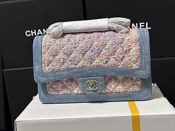 Chanel Medium Flap Bag Denim Tweed 25cm