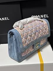 Chanel Medium Flap Bag Denim Tweed 25cm - 3
