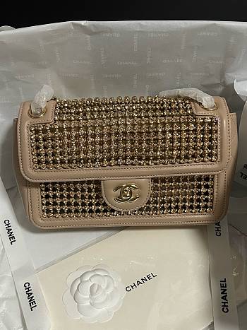 Chanel Evening 25P Flap Bag Beige 25cm