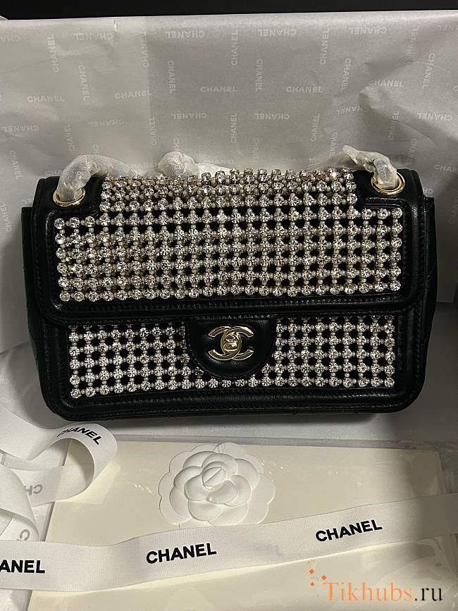 Chanel Evening 25P Flap Bag Black Gold 25cm - 1