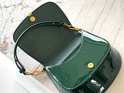 YSL Mini Voltaire Bag Green Patent 21x17.5x8cm - 5