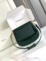 YSL Mini Voltaire Bag Green Patent 21x17.5x8cm - 4