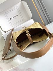 YSL Le 5 à 7 Supple Small Raffia Leather 22x22x7-9cm - 2