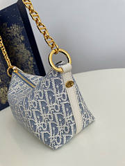 Dior Diorstar Hobo Bag With Chain Blue 28.5 x 14.5 x 10 cm - 6