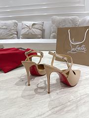 Christian Louboutin Jenlove 100 mm Pump Leather Beige - 4