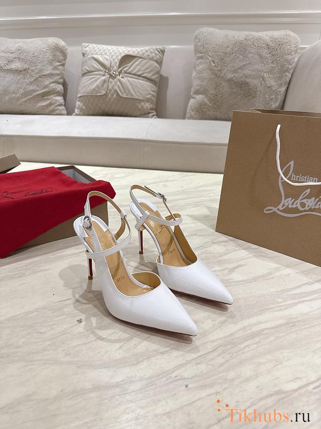 Christian Louboutin Jenlove 100 mm Pump White Patent - 1